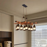 Vintage Wood Ceiling Chandelier Retro Ceiling Lamp Antique Industrial Chandelier