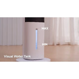 Portable evaporative air cooler for bedroom indoor use, plastic housing