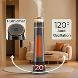 3 in 1 Portable Space Heater Tower Fan Combo for Bedroom, Office Large Room