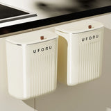Wall Mounted Trash Can Hanging Trash Can With Lid Kitchen Compost Bin Hanging Plastic Trash Can for Bathroom Kitchen Accessories