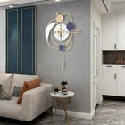 Wall Clock 27.95" Large Metal Hanging Clocks Silent Modern Art Home Décor