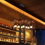 Vintage Wood Ceiling Chandelier Retro Ceiling Lamp Antique Industrial Chandelier