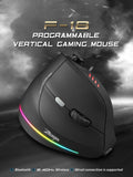 Backlit Vertical Ergonomic Mouse 2.4G Wireless Mouse with Joystick