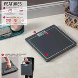 Digital Scale with Built in Folding Handle, The Ultimate On The Go Portable Bathroom Scale for Body Weight,