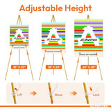 en Easel Stand for Wedding Sign Stand, 66 Inch Adjustable Metal Easels for Display, Portable