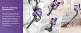INSE S10 Cordless Vacuum Cleaner 45Kpa, 6-in-1 Up to 50Min for Carpet Pet