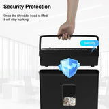 Paper Shredder for Home, 5-Sheet Cross Cut with 2.38-Gallon Basket, P-4 Security Level, 4-Mode Design, Shreds Paper/Credit Card,