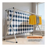 Joybos 1pc Heavy Duty Stainless Steel Foldable Clothes Drying Rack