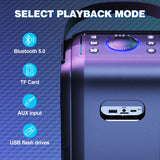 W-KING T9-2 80W RMS Party Portable Speakers Bluetooth Wireless Boombox with 4 Drivers (2*4.04'' Woofer), Huge 105dB
