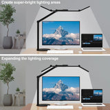 Adjustable LED Desk Lamp with Sphere Lighting, Auto Dimming for Home