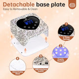 UV LED Nail Lamp 72W Rechargeable Sparkly Wireless Nail Dryer Gel Polish Light with 5 Timer Setting