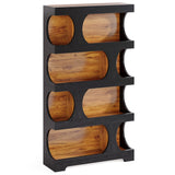 Tribesigns 71" Tall Bookcase, 4-Tier S-Shaped Bookshelf, Wood Decorative Storage Shelving