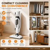 10-In-1 Multi-Surface Steam Mop w/ Detachable Handheld Steamer for Tiles