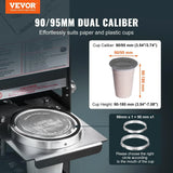 Electric Automatic Cup Sealing Machine 500-650cup/h 90/95mm 180mm Tall