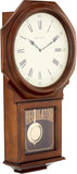 C3543 Ashford Wall Clock  25" Schoolhouse Design  Walnut Finish