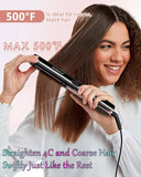 Professional Hair Straightener with Plasma Technology, 2 in 1 Flat Iron and Curler, Fast Heating up