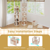 360° Spinning Bookcase w/ Swivel Base, 5-Tier Revolving Bookshelf