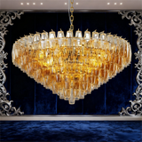 14-Light Gold Modern Round Chandelier for Living Room, 37" Extra Large Chandelier