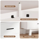 Rustic Farmhouse 6-Drawer Double Dresser, Dresser for Bedroom