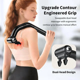 Dual-Head Massage Gun with Extension Handle 3-in-1 Detachable Handheld