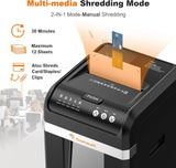 200-Sheet Auto Feed Paper Shredder, 60 Minutes Nonstop Heavy Duty Shredders