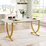 78.7 Inches Long Dining Table for 6-8 Person, Large Rectangle Wood Dining Table, Dinner Table (Only Table) (Black)