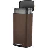 8 Gallon / 30L Step Trash Can, Stainless Steel Garbage Bin Removable Inner Bucket for Kitchen Rubbish W/ Silent Lid Soft-Close