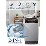 Full Automatic Washing Machine for RV, Camping, Apartment, Dorm: Dark Grey Portable Washer with LED Display,