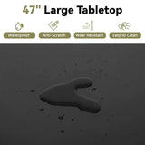 Farmhouse Round Fluted Dining Table for 4, 47 Inch Circle Kitchen Table with Wooden Pedestal Base, Dinner Tables, Customized