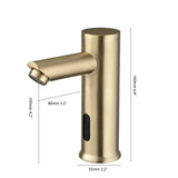 KEMAIDI Touchless Automatic Sensor Bathroom Faucet Brushed Gold Vessel Sink Tap Hands-Free Smart