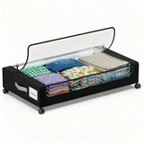 Stozle 1Pack/2Pack Under Bed Storage Boxes With Wheels, Large Capacity
