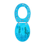 Resin Toilet Seat Marine Style, 360° Rotatable Toilet Cover with 220lbs Capacity,