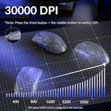 Gaming mouse for PC/Mac/Linux: frosted gray ultra-lightweight