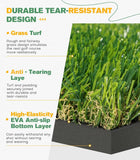 Dual-Turf 5x4ft Golf Mat, with Alignment Aid, Indoor Outdoor Practice, Green