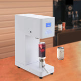 LED Display Beverage Seal Machine 370w Milk Tea Drink Bottle Sealer White Cans