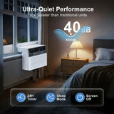 12000 BTU U Shaped Window Air Conditioner Cools up to 550 Sq. Ft, Quiet