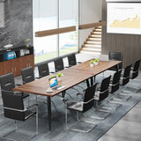 Tribesigns 6FT Conference Table, Rectangular Meeting Room Tables, Modern Industrial Seminar Table Boardroom Desk with Metal Legs