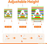 8 PCS 65 Inch Adjustable Metal Easel Stand for Wedding Sign Display, Portable Folding Easel