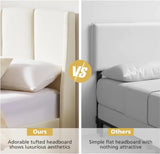 VELOCAVA Full Size Lift Up Storage Bed with  Modern Wingback Headboard