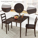 Dining Chairs Set of 4, Ladder Back Side Chairs with Solid Rubber Wood Legs ed