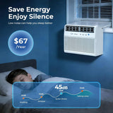 U-Shaped Window AC with Dehumidifier, 12,000 BTU, Cools 550 Sq Ft.