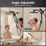 Dual Filtered Rainfall Handheld Shower Head Spray Combo, 7-Mode High Flow Rain Handheld Spray With Fixed
