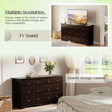 JUMMICO Dresser for Bedroom, 6 Wood Dresser Drawers For Bedroom
