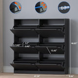 Shoe Cabinet with 6 Flip Drawers, Freestanding Shoe Organizer for Entryway