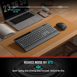 SGIAWETA-KM31 Wireless Keyboard and Mouse Combo - Full-Size Quiet Typing with Palm Rest