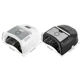 Nail Dryer Professional Rechargeable 72W 24-Bead UV/LED Gel Nail Lamp with Fan Removable Bottom