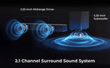 ULTIMEA 2.1ch SoundBar for Smart TV, 5.25" Wireless Subwoofer, App Control
