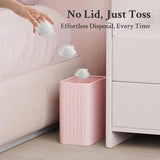 Pink 2.1 Gallon Bathroom Trash Can Plastic