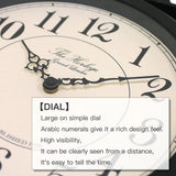66276B Double Sided Metal Wall Clock with Black Frame. Dial: 10-Inch