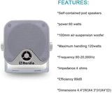 Herdio 4 Inch Portable Bluetooth Speaker Wired Waterproof 120W Sound Box Outdoor Boat Tractor